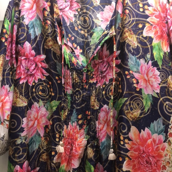 JOHNNY WAS SILK TUNIC - Picture 3 of 3